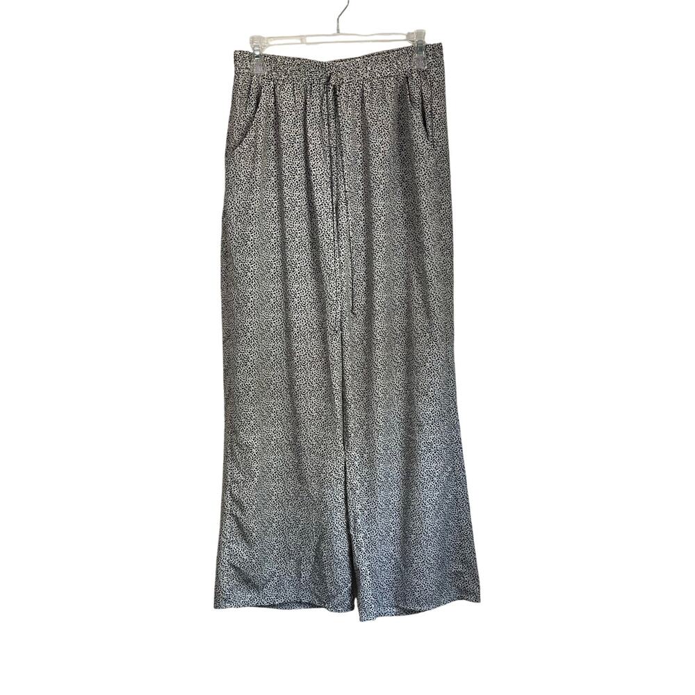 Sienna Sky Leopard Print Wide Leg Pants Pull On Lightweight Boho Sz L